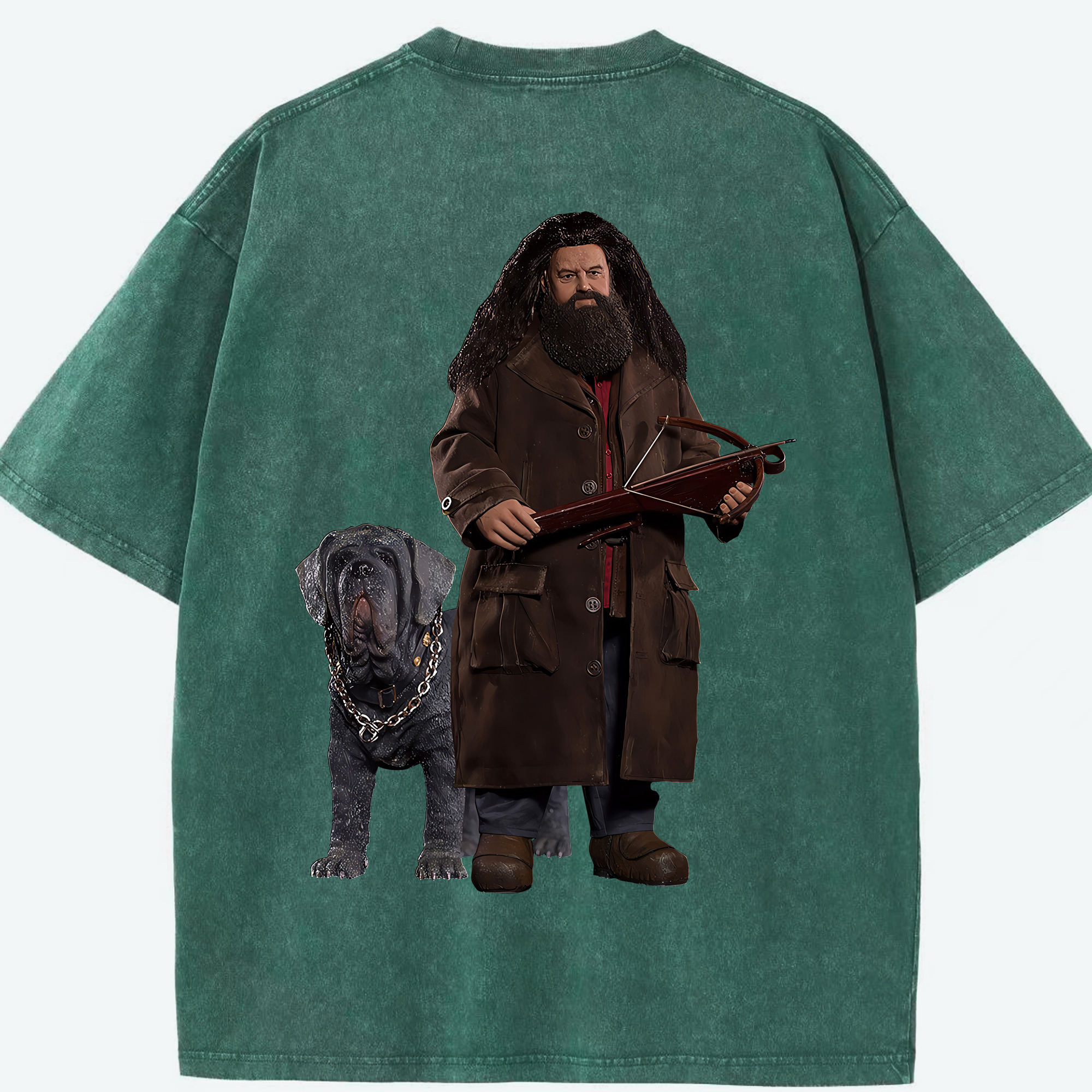 （画像用） Harry Potter ハリー・ポッターシリーズ 綿100% ヴィンテージ風 半袖Tシャツ（背面プリント）